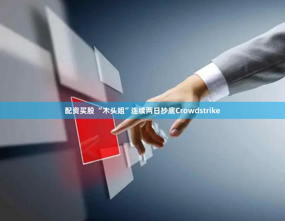 配资买股 “木头姐”连续两日抄底Crowdstrike